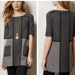 ANTHROPOLOGIE MEADOW RUE MITZIE BLACK DRESS TUNIC